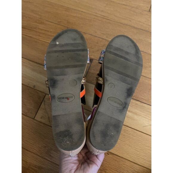 Steve Madden women's multicolor strappy spring gladiator sandals size 3 - Picture 7 of 9